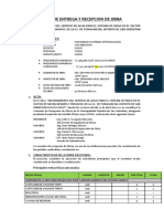 Acta de Entrega y Recepcion de Obra Rayascapampa