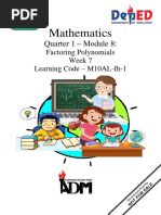 Mathematics: Quarter 1 - Module 8