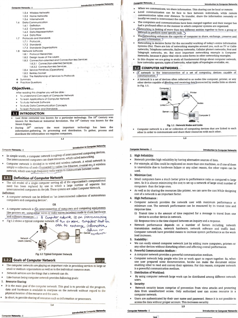 CN CH 1 p1 Introduction To Computer Networks | PDF | Client–Server ...