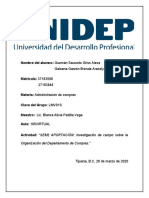 Investigación de Campo Sobre La Organización Del Departamento de Compras