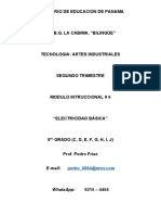 MÓDULO # 6 - 8vo. - ARTES INDUSTRIALES - Electricidad Básica - 1 - Prof. Pedro Frías