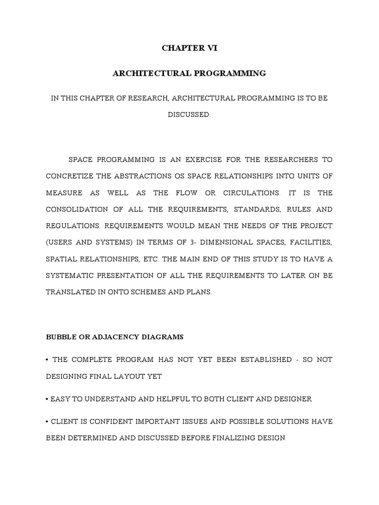 Architectural Programming: Bubble or Adjacency Diagrams | PDF ...