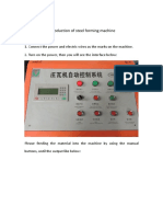 Instruction of Steel Forming Machine