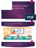Disadvantage of Video As Teaching Aid