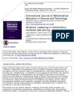 Students' Reasoning in Mathematics Textbook Task-Solving