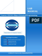Lab Manual Csc241 Oop v2.0