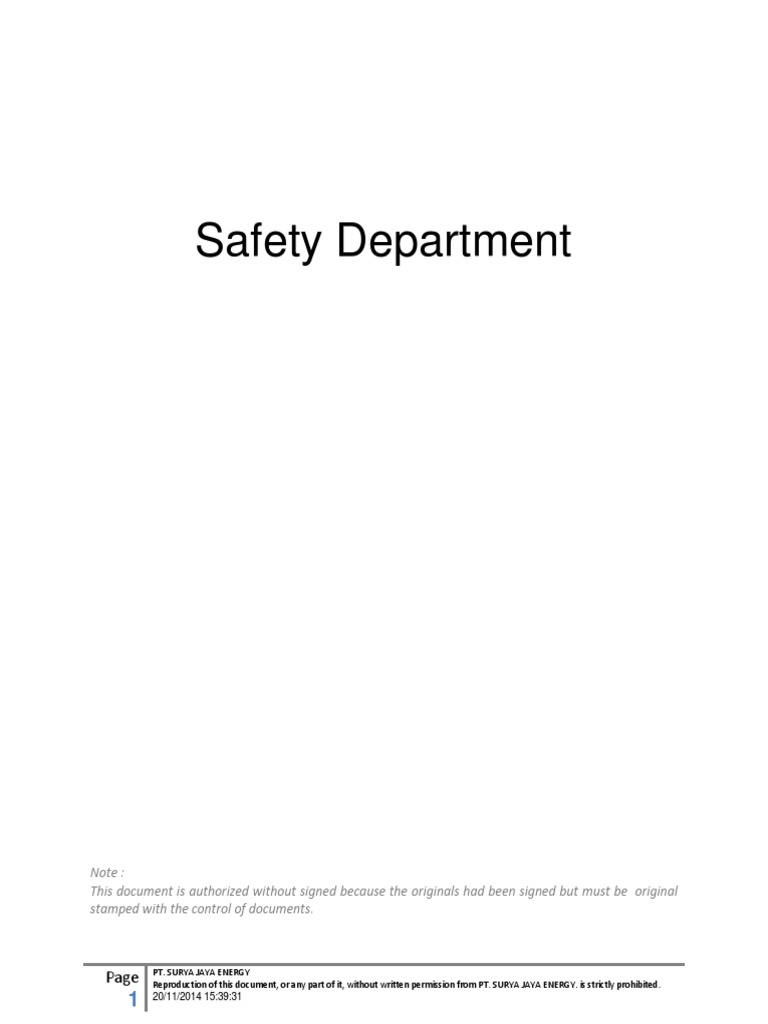 Safety Procedure Ref 172 | PDF