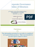 Good Corporate Governance and Duties of Directors