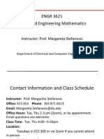 ENGR 3621 Advanced Engineering Mathematics: Instructor: Prof. Margareta Stefanovic