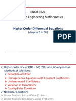ENGR 3621 Advanced Engineering Mathematics: Higher Order Differential Equations