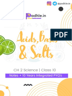 Padhle 10th - Acids, Bases, and Salts Notes + Integrated PYQs
