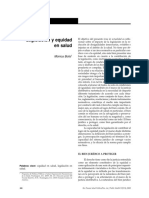 Legislación y Equidad en Salud: Temas de Actualidad / Current Topics