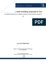 Master'S Thesis: Single Storey Steel Building Exposed To Fire