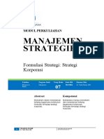 Modul 7 Formulasi Strategi - Strategi Korporasi