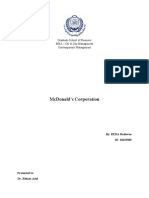 Mcdonald'S Corporation: Graduate School of Business Mba - Oil & Gas Management Contemporary Management
