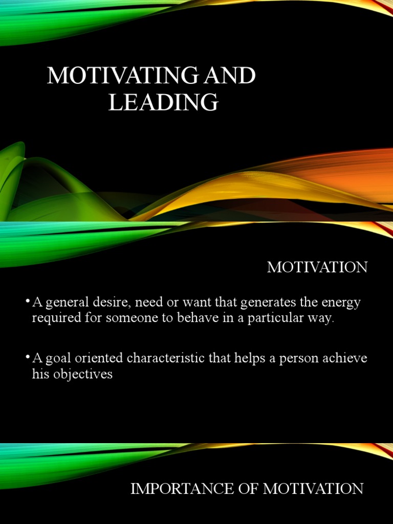Motivation and Leadership Strategies | PDF | Leadership | Motivation