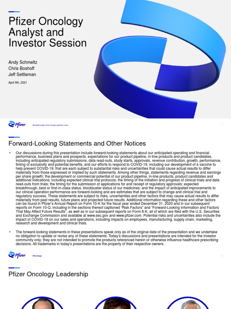 Pfizer Shareholders Meeting 10042021 PDF Medicine Clinical Medicine