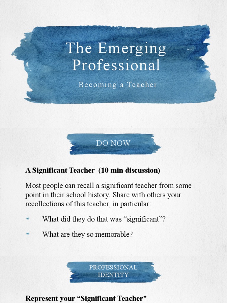 Significance of Teachers: Identity & Impact | PDF | Teachers | Applied ...