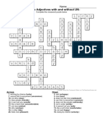 Opposite Adjectives Crossword Puzzle