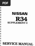 Nissan R34 Skyline Service Manual Supplement