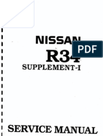 Nissan R34 Skyline Service Manual Supplement