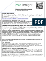 Analytical Gains of Geopolitical Economy: Article Information