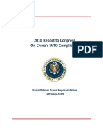 2018 USTR Report To Congress On China's WTO Compliance