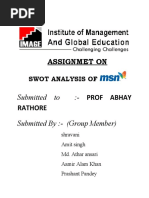 SWOT Analysis of MSN