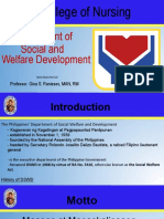 College of Nursing: Department of Social and Welfare Development