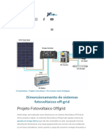 Off Grid Dimensionamento