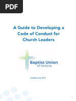 A Guide To Developing A Code of Conduct For Church Leaders