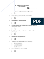 H2S - Hydrogen Sulfide Training Test Questions: Name: - Date