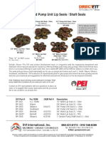 Meter and Pump Unit Lip Seals