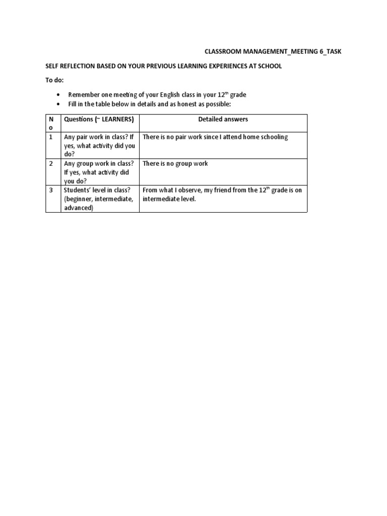 CM Meeting6 Self Observation | PDF | Career & Growth