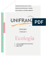 Ecología Ecologia: Resumen Unidad 3