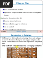 DataBase System CH - 1 and 2