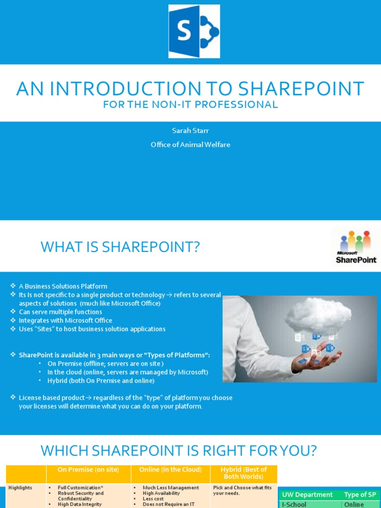 An Introduction To Sharepoint: For The Non-It Professional | PDF ...