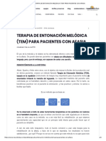 Terapia de Entonación Melódica (Tem) para Pacientes Con Afasia