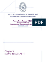 BIL113E - Introduction To Scientific and Engineering Computing (MATLAB)