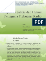 Aspek Legalitas Dan Hukum Pengguna Frekuensi Radio