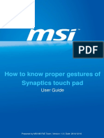 How To Know Proper Gestures of Synaptics Touch Pad: User Guide