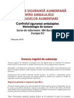 II 1 - Controlul Sigurantei Ambalajelor. Metodologie de Testare