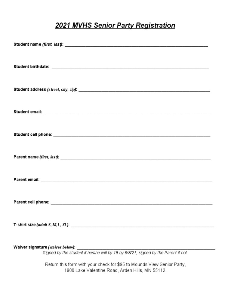 2021 MVSP Registration Form Waiver - Updated | PDF | Consent | Common Law