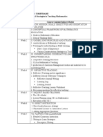 Course Outline and Timeframe