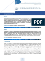 El Aprendizaje Basado en Problemas en La Enseñanza de Las Matemáticas