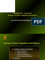 Kalkulus II - Lesson 5,6 System of Linear Equation and Matrix