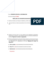 Presentación datos estadística temperaturas rendimiento estudiantes