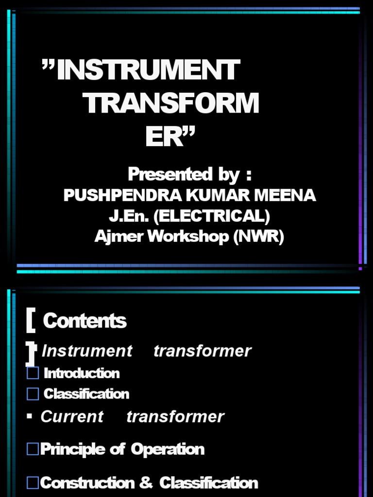 Instrument Transformers Guide | PDF | Transformer | Capacitor
