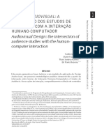 Design Audiovisual Metodologia HCI e Comunicação
