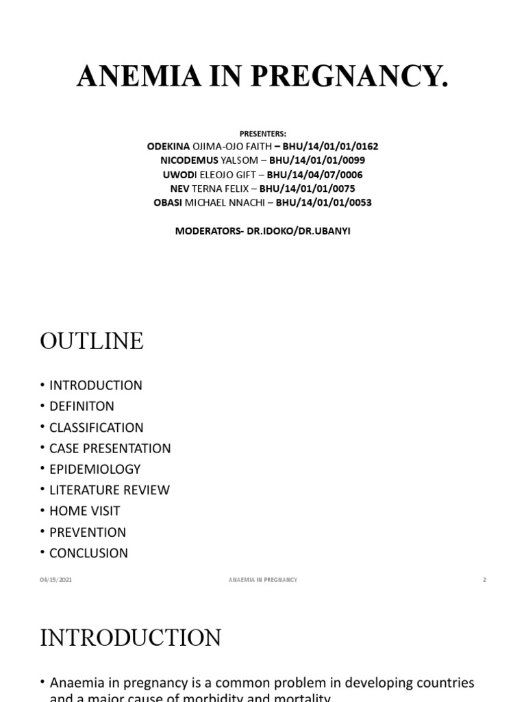 Anemia in Pregnancy | PDF | Anemia | Preterm Birth
